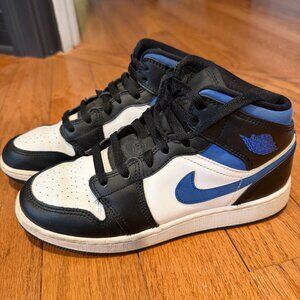 Nike Air Jordan 1 Mid Racer Blue Sneakers Size 6Y